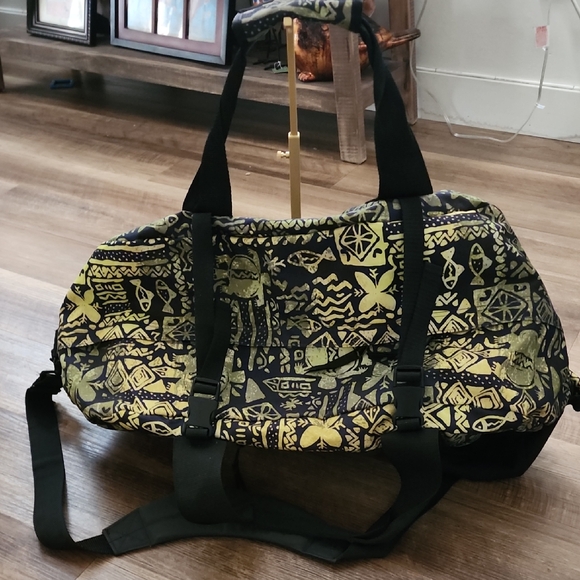 LL Bean Vintage Duffle Bag Southwest Print Large Travel Weekender